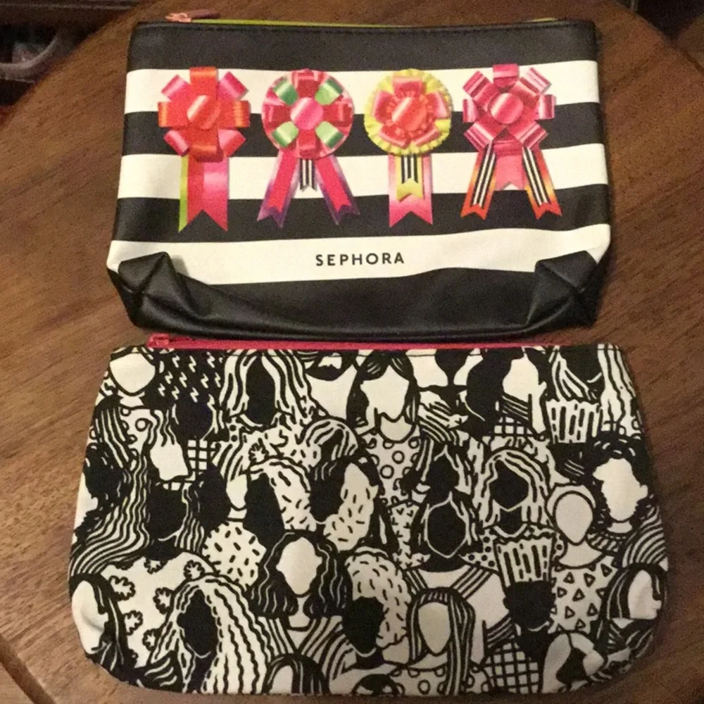 🔥3for$20 NWOT 2PC Ipsy and Sephora Makeup Bags Makeup Pouches Limited Edition